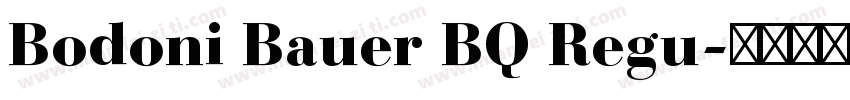 Bodoni Bauer BQ Regu字体转换